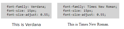 Властивість `font-size-adjust`