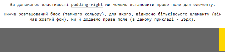 Властивість `padding-right`