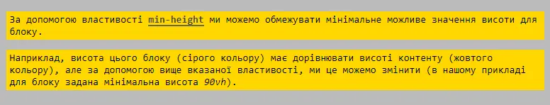 Властивість min-height