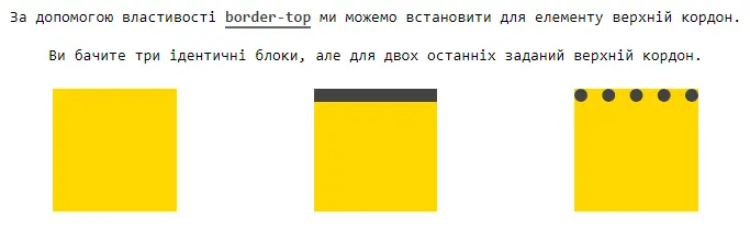 Властивість border-top-color